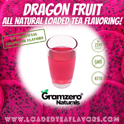 DRAGON FRUIT All Natural Sugar Free Beverage Mix 🐉 Aspartame Free Drink Mixes With Natural Flavors and Colors to Flavor Loaded Teas 🥤