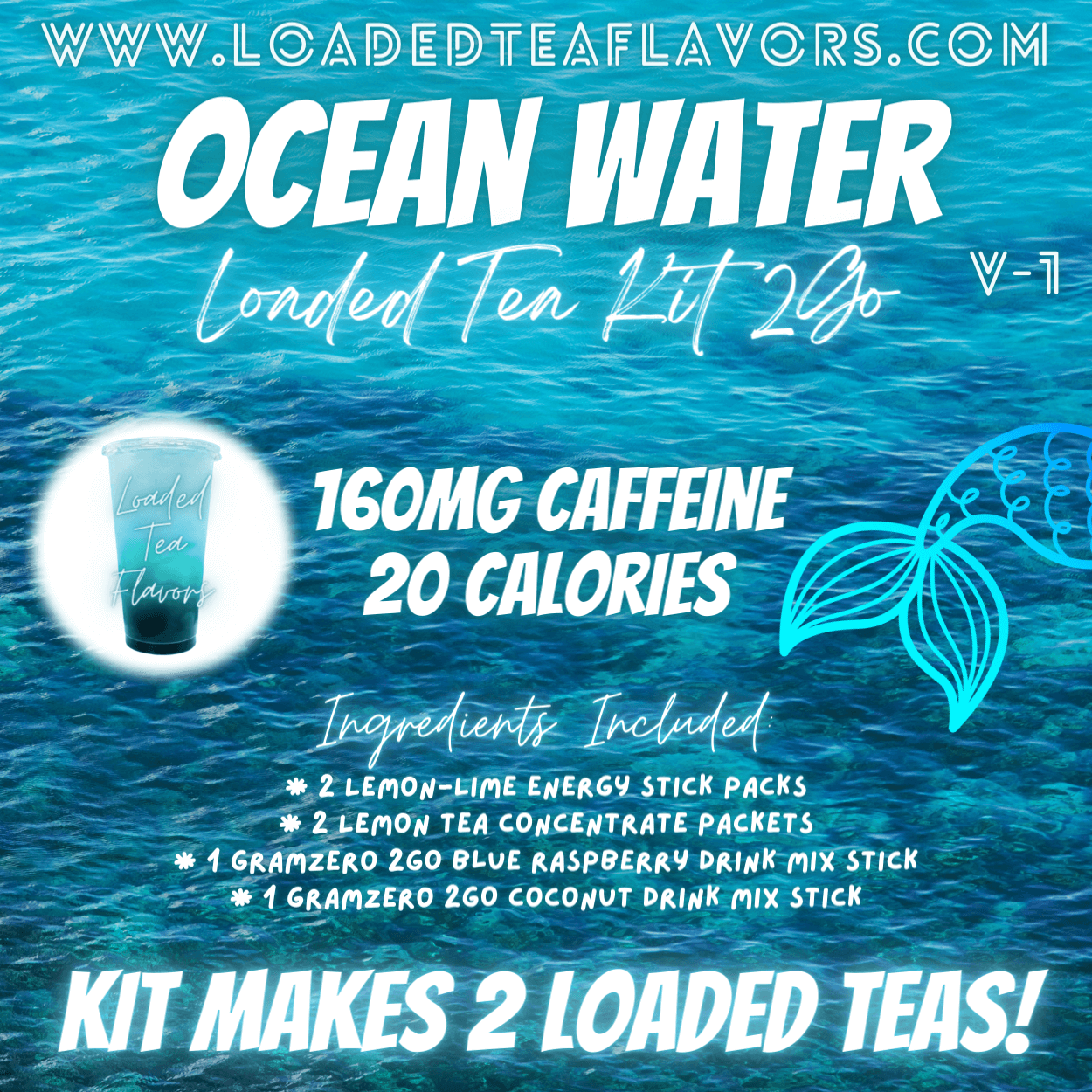 Ocean Water Ingredients to Make Loaded Teas at Home DIY Loaded Tea Kit