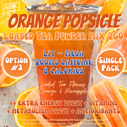 Orange Popsicle: Loaded Tea Powder Mix 2GO Packets