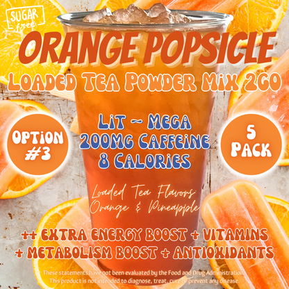 Orange Popsicle: Loaded Tea Powder Mix 2GO Packets