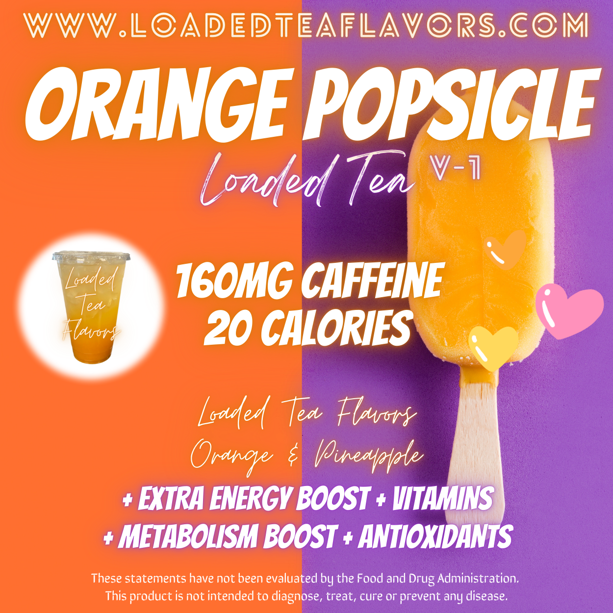 Orange Popsicle Herbalife Loaded Tea Recipe to Make DIY Loaded Teas at Home Vitamin Lit Mega Tea Energy Drink