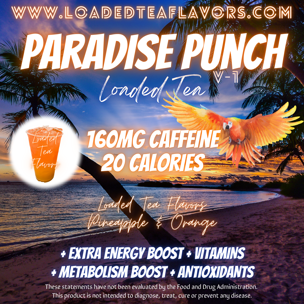 Paradise Punch Herbalife Loaded Tea Recipe to Make DIY Loaded Teas at Home Vitamin Lit Mega Tea Energy Drink