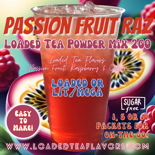 Passion Fruit Raz: Loaded Tea Mix 2GO Packets