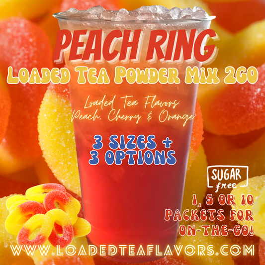 Peach Ring: Loaded Tea Powder Mix 2GO Packets