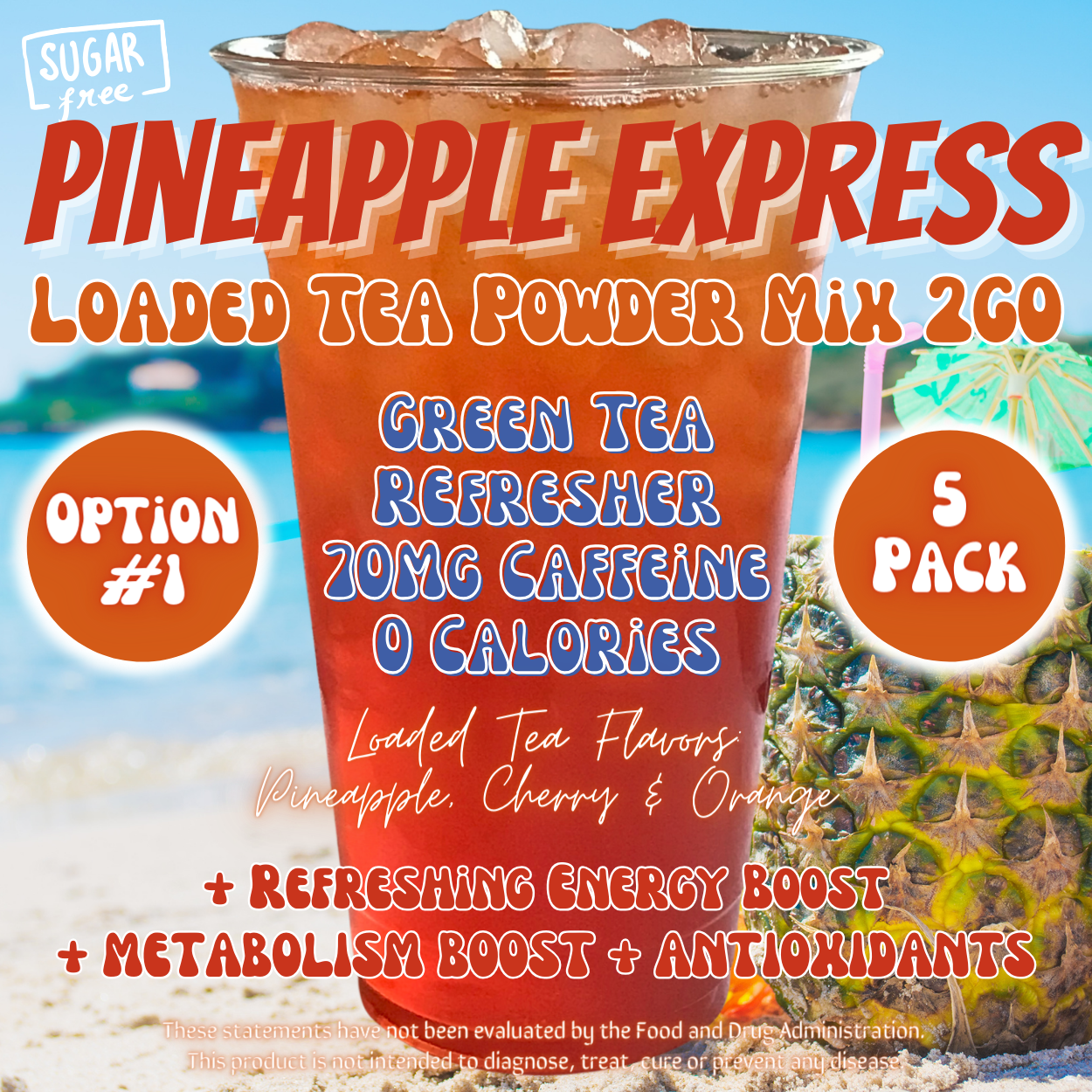 Pineapple Express: Loaded Tea Powder Mix 2GO Packets