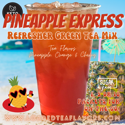 Pineapple Express: Refresher Green Tea Keto Beverage Powder 2GO Packets