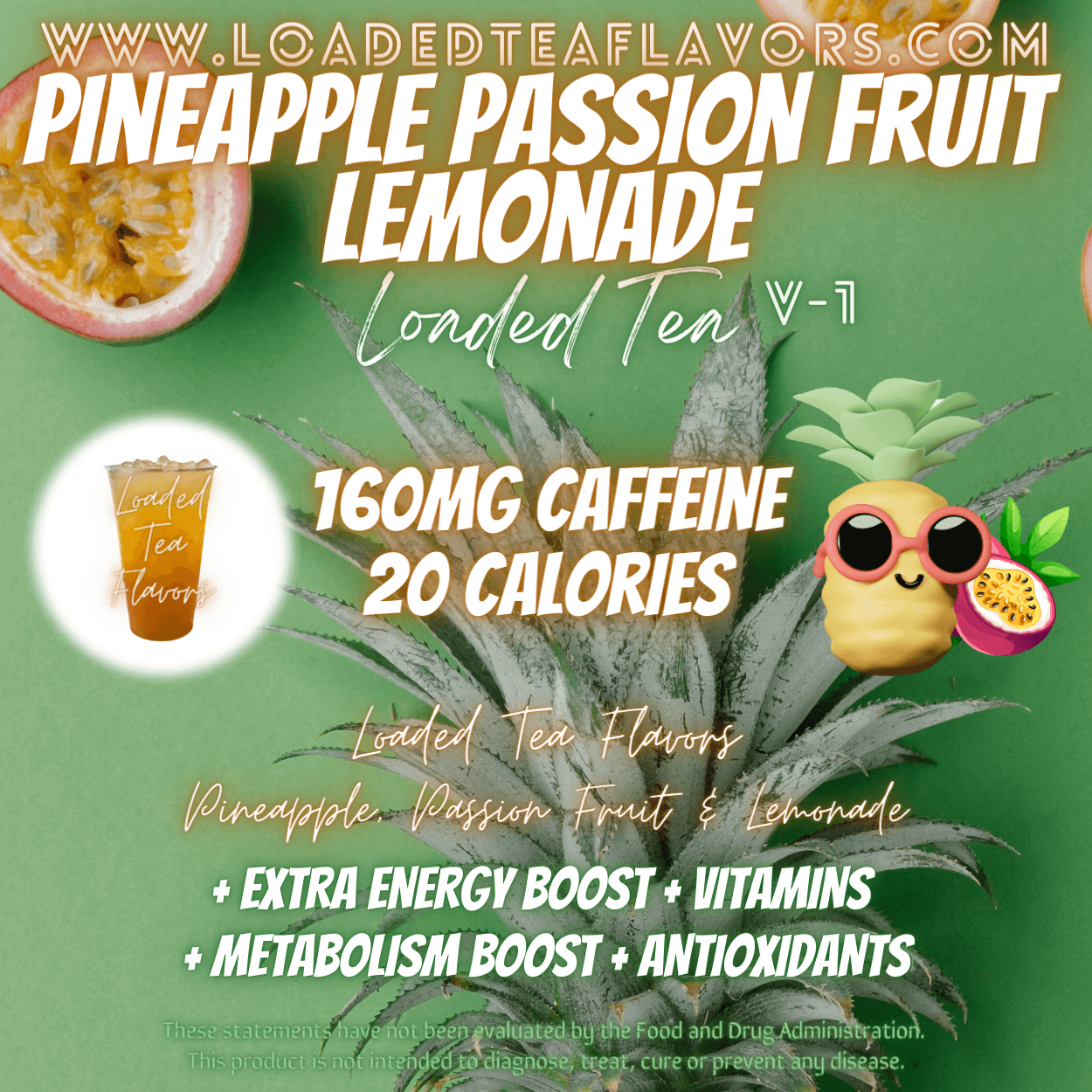 Pineapple Passion Fruit Lemonade Flavored 🍍 Loaded Tea Recipe