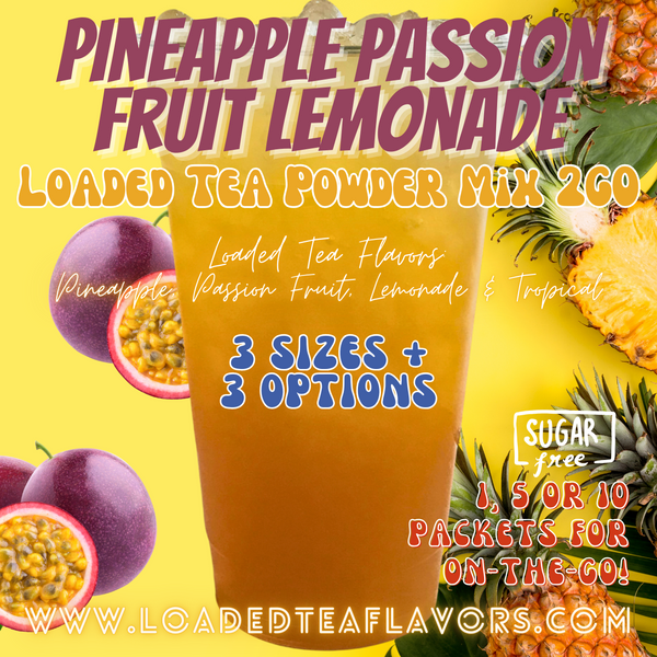 Pineapple Passion Fruit Lemonade: Loaded Tea Powder Mix 2GO Packets