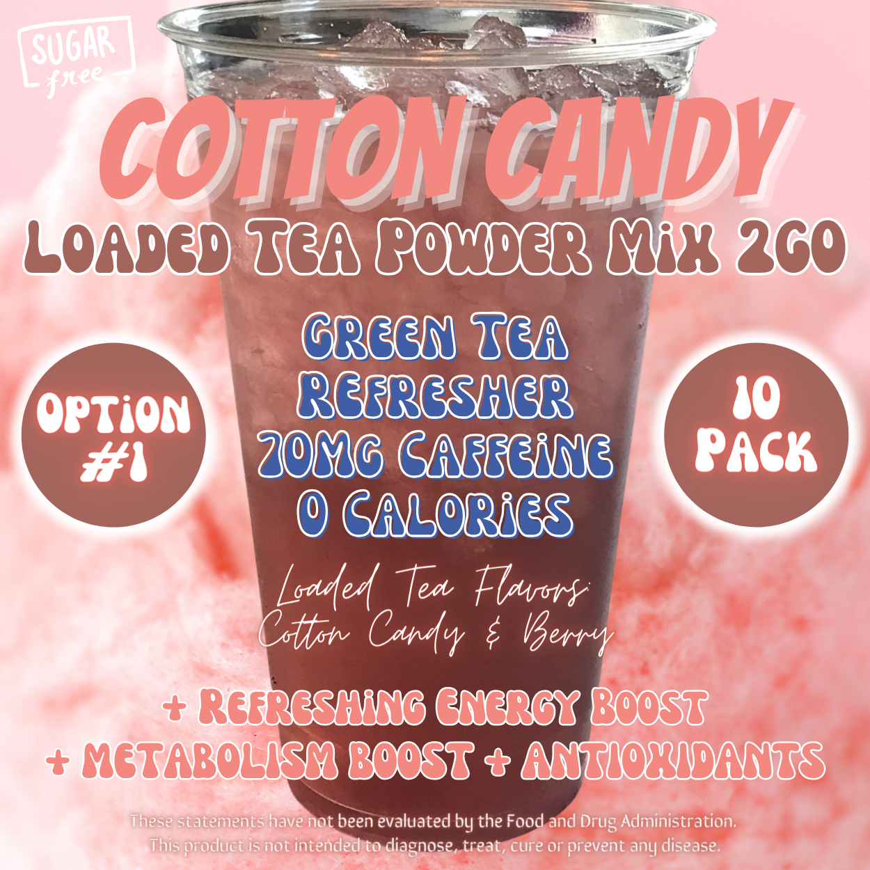 Cotton Candy: Loaded Tea Powder Mix 2GO Packets