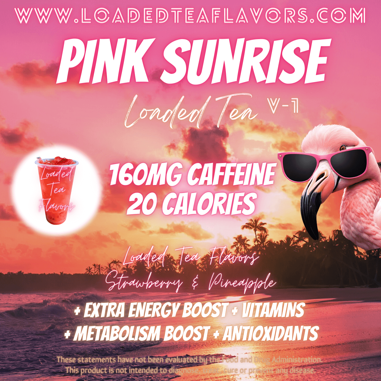 Pink Sunrise Flavored 🦩 Loaded Tea Recipe