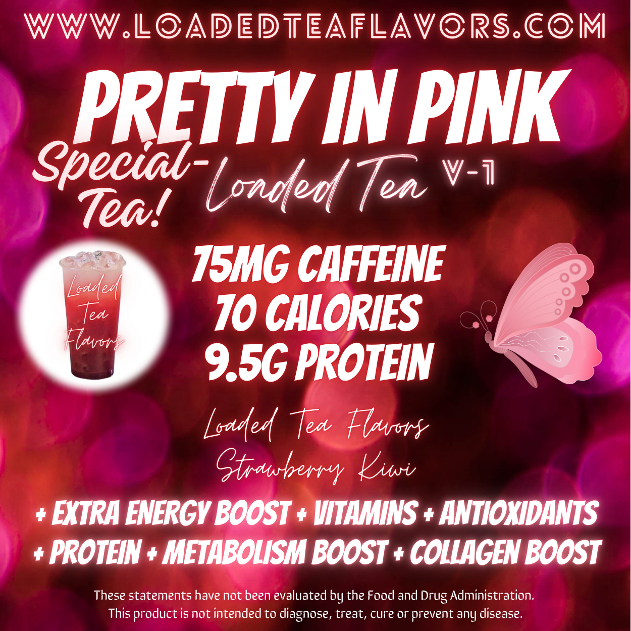 Pretty In Pink Herbalife Loaded Tea Recipe to Make DIY Loaded Teas at Home Vitamin Lit Mega Tea Energy Drink