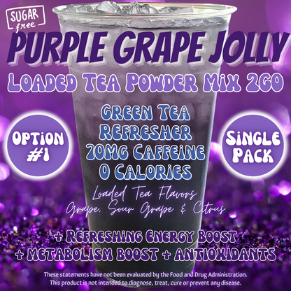Purple Grape Jolly: Loaded Tea Powder Mix 2GO Packets