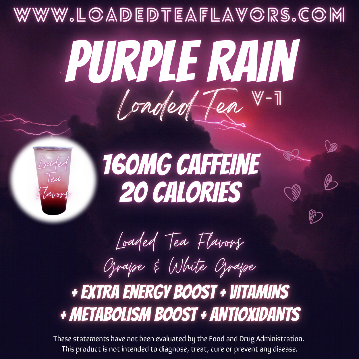 Purple Rain Herbalife Loaded Tea Recipe to Make DIY Loaded Teas at Home Vitamin Lit Mega Tea Energy Drink