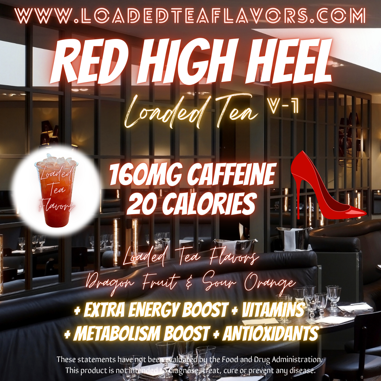 Red High Heel Herbalife Loaded Tea Recipe to Make DIY Loaded Teas at Home Vitamin Lit Mega Tea Energy Drink