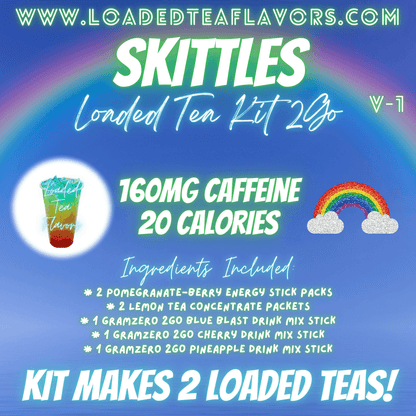 Skittles Ingredients to Make Loaded Teas at Home DIY Loaded Tea Kit