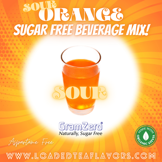 Sour Orange Sugar Free Beverage Mix Loaded Tea Flavoring Aspartame Free Drink GramZero