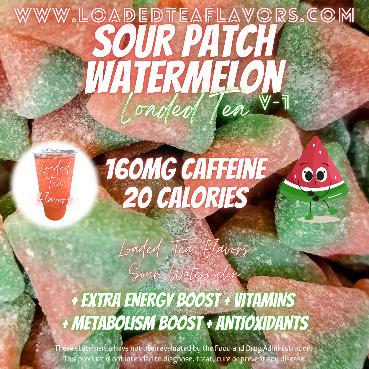 Sour Patch Watermelon Herbalife Loaded Tea Recipe to Make DIY Loaded Teas at Home Vitamin Lit Mega Tea Energy Drink