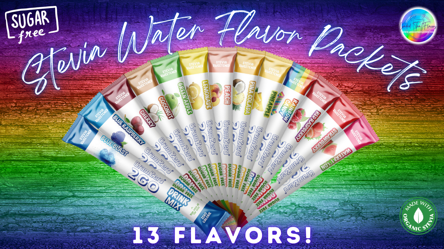 Stevia Water Flavor Packets Sugar Free Water Flavoring Enhancer Without Artificial Sweeteners