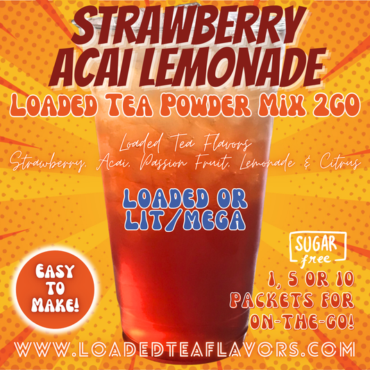 Strawberry Acai Lemonade: Loaded Tea Mix 2GO Packets