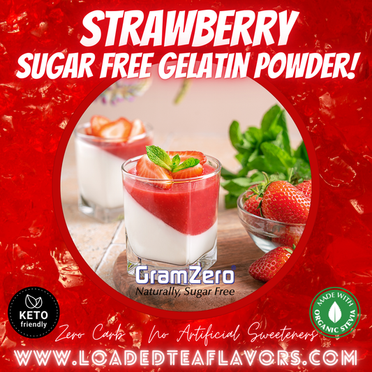 Strawberry Sugar free gelatin mix without aspartame No carb diabetic keto friendly desserts jello shots