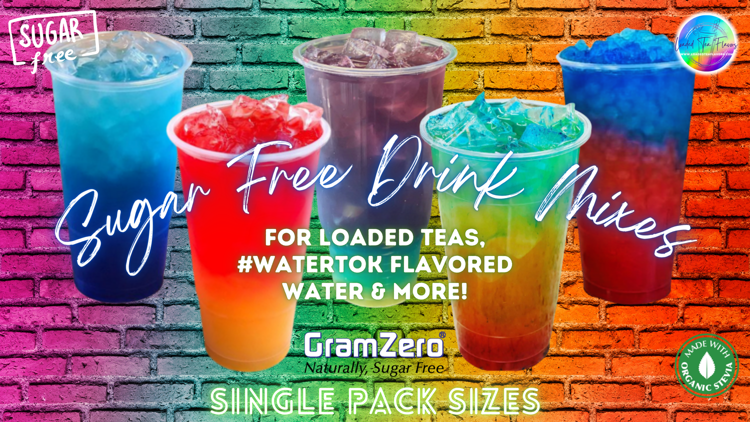 Sugar Free Aspartame Free Beverage Mixes to Flavor Loaded Teas Water Flavoring Powder