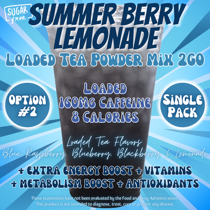 Summer Berry Lemonade: Loaded Tea Powder Mix 2GO Packets