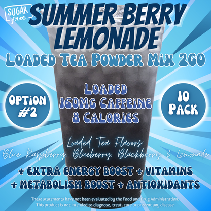 Summer Berry Lemonade: Loaded Tea Powder Mix 2GO Packets