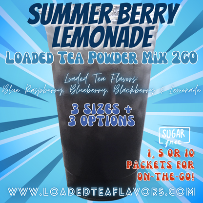 Summer Berry Lemonade: Loaded Tea Powder Mix 2GO Packets