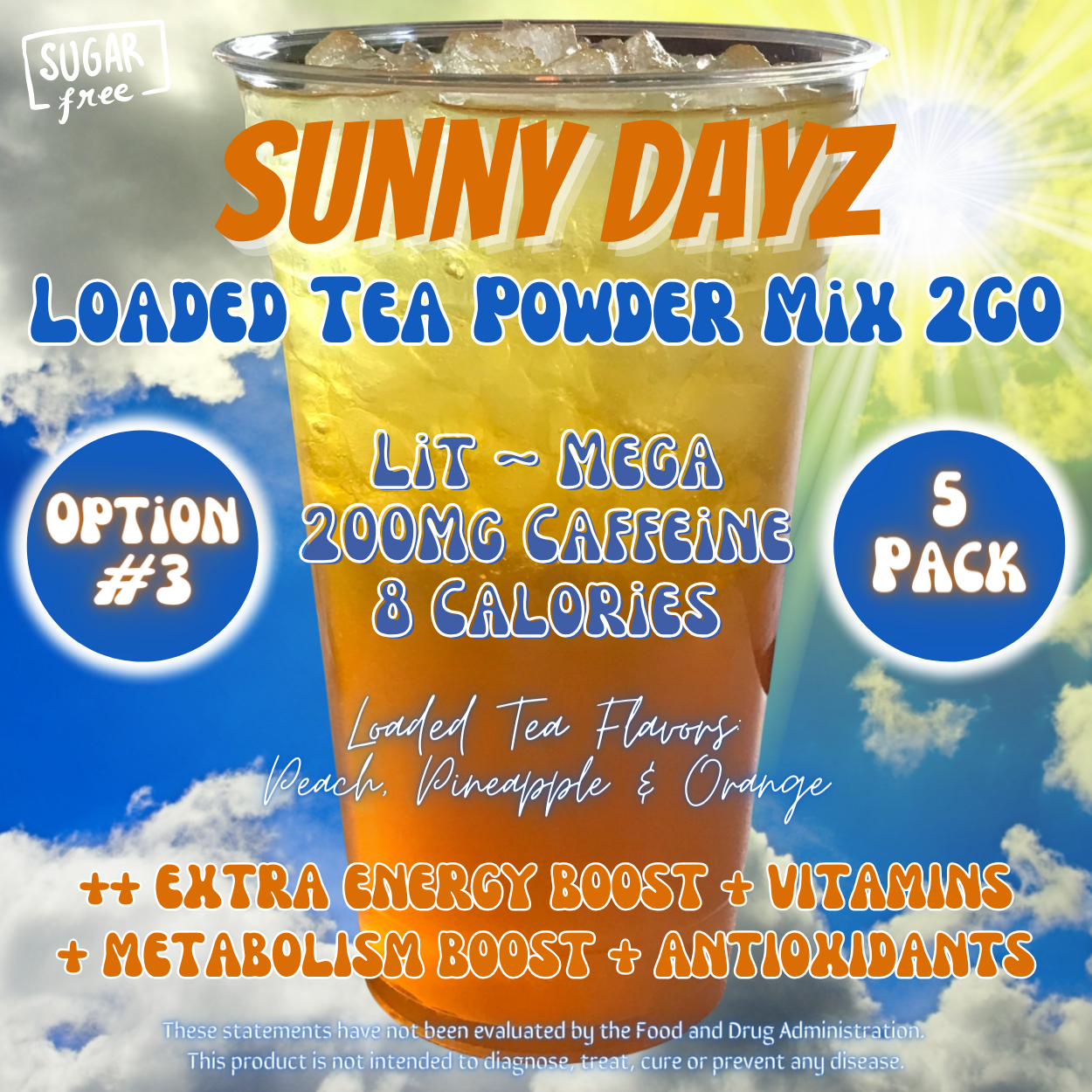 Sunny Dayz: Loaded Tea Powder Mix 2GO Packets