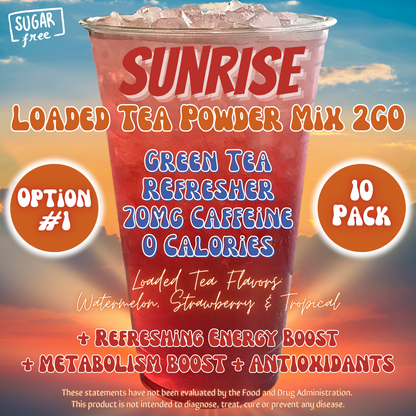 Sunrise: Loaded Tea Powder Mix 2GO Packets