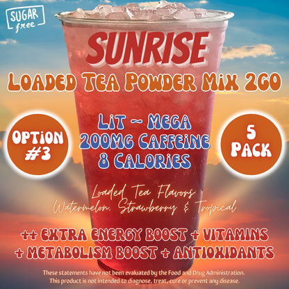 Sunrise: Loaded Tea Powder Mix 2GO Packets