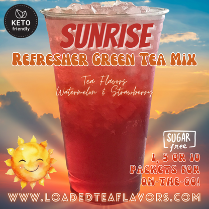 Sunrise: Refresher Green Tea Keto Beverage Powder 2GO Packets