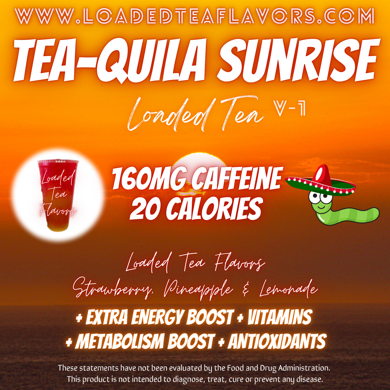 Tea-Quila Sunrise Herbalife Loaded Tea Recipe to Make DIY Loaded Teas at Home Vitamin Lit Mega Tea Energy Drink