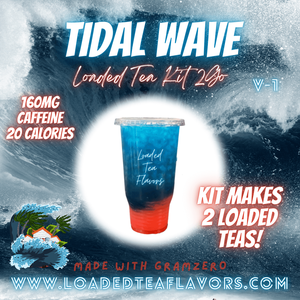 Tidal Wave Loaded Tea Kit Make Loaded Teas At Home To Go Energy Drink