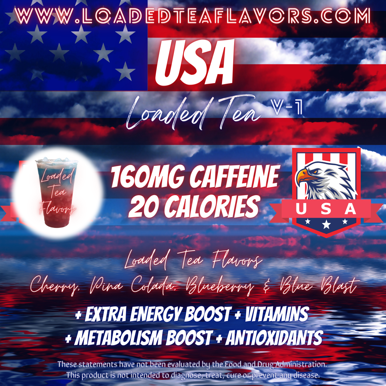 USA Flavored 🇺🇸 Loaded Tea Recipe