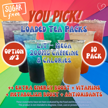 Variety Pack YOU PICK: Loaded Tea Powder Mix 2GO Packets