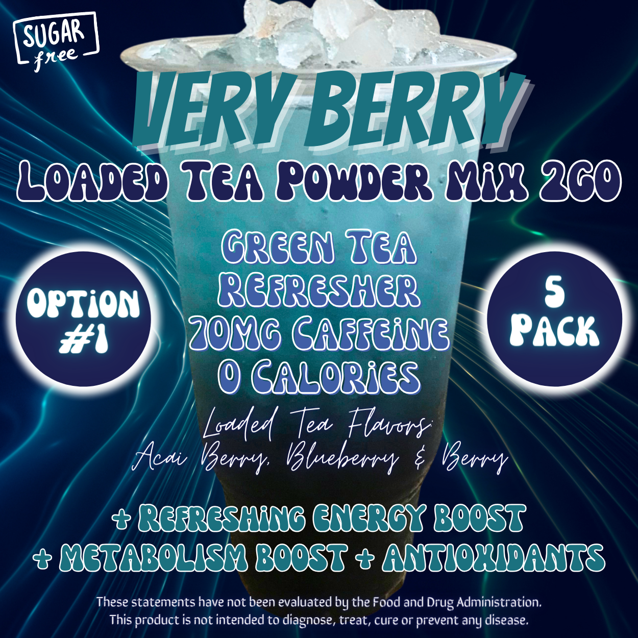 Very Berry: Loaded Tea Powder Mix 2GO Packets