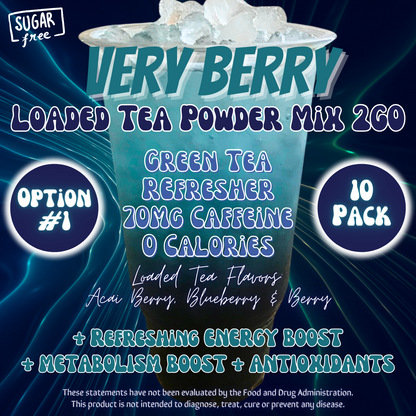 Very Berry: Loaded Tea Powder Mix 2GO Packets