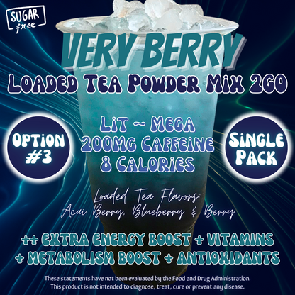 Very Berry: Loaded Tea Powder Mix 2GO Packets