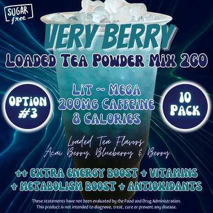 Very Berry: Loaded Tea Powder Mix 2GO Packets