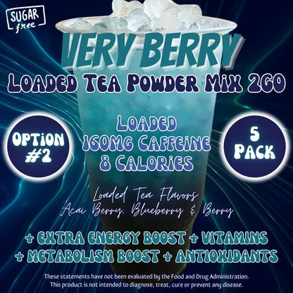 Very Berry: Loaded Tea Powder Mix 2GO Packets