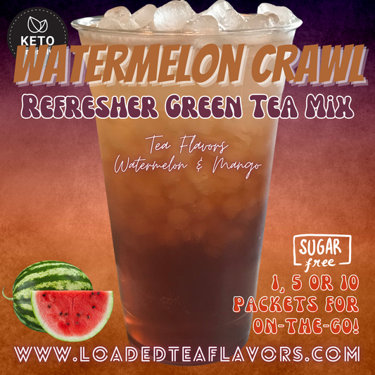 Watermelon Crawl: Refresher Green Tea Keto Beverage Powder 2GO Packets