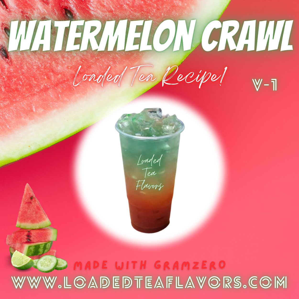 Watermelon Crawl Herbalife Loaded Tea Recipes for Making Loaded Teas at Home Energy Tea DIY