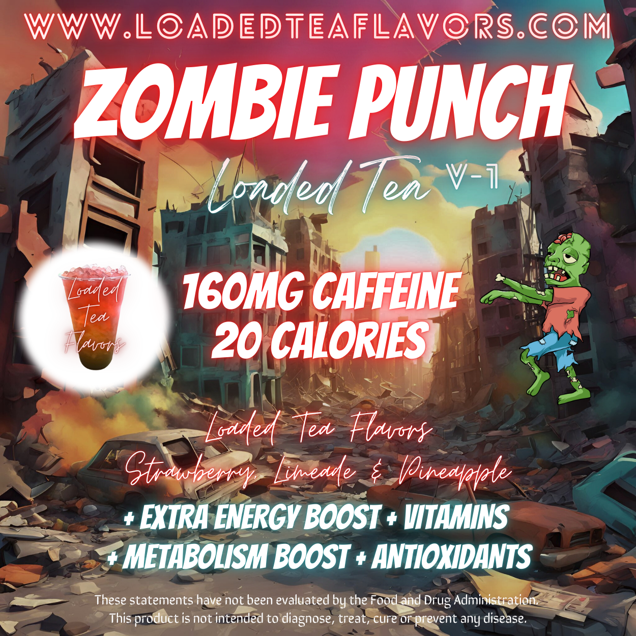 Zombie Punch Herbalife Loaded Tea Recipe to Make DIY Loaded Teas at Home Vitamin Lit Mega Tea Energy Drink