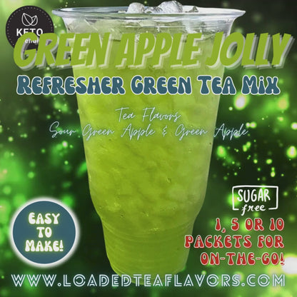 Green Apple Jolly: Refresher Green Tea Keto Beverage Powder 2GO Packets