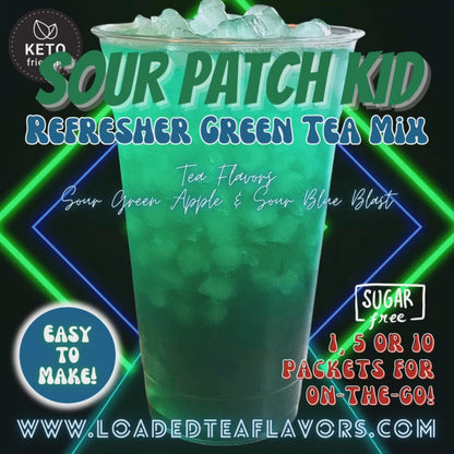 Sour Patch Kid: Refresher Green Tea Keto Beverage Powder 2GO Packets