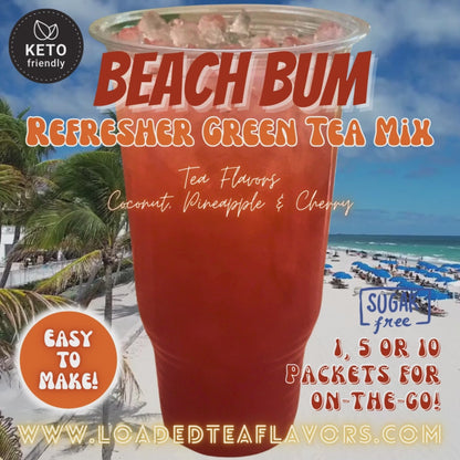 Beach Bum: Refresher Green Tea Keto Beverage Powder 2GO Packets