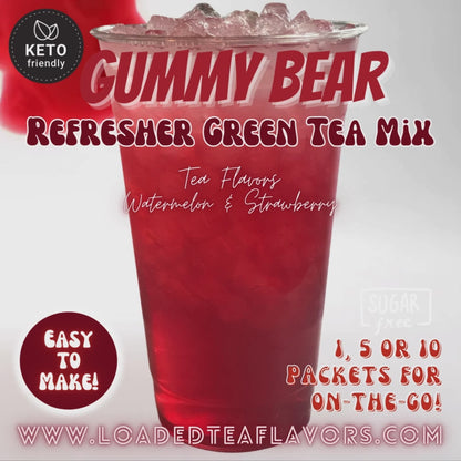 Gummy Bear: Refresher Green Tea Keto Beverage Powder 2GO Packets