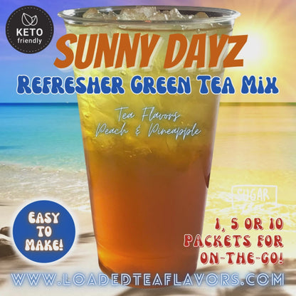 Sunny Dayz: Refresher Green Tea Keto Beverage Powder 2GO Packets