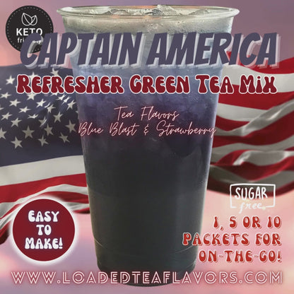 Captain America®: Refresher Green Tea Keto Beverage Powder 2GO Packets